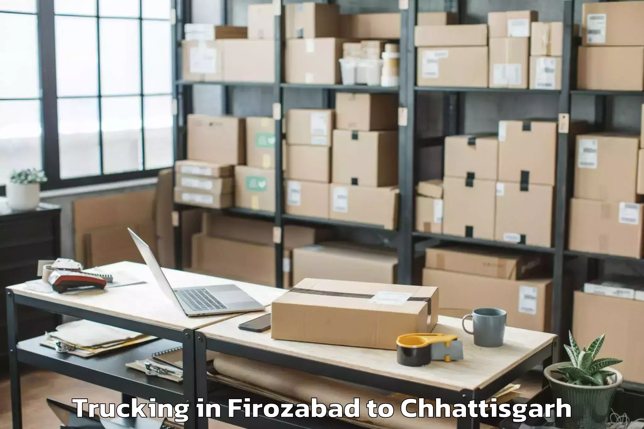 Quality Firozabad to Bhairamgarh Trucking